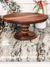 Load image into Gallery viewer, Black Walnut cake stand
