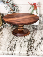 Load image into Gallery viewer, Black Walnut cake stand
